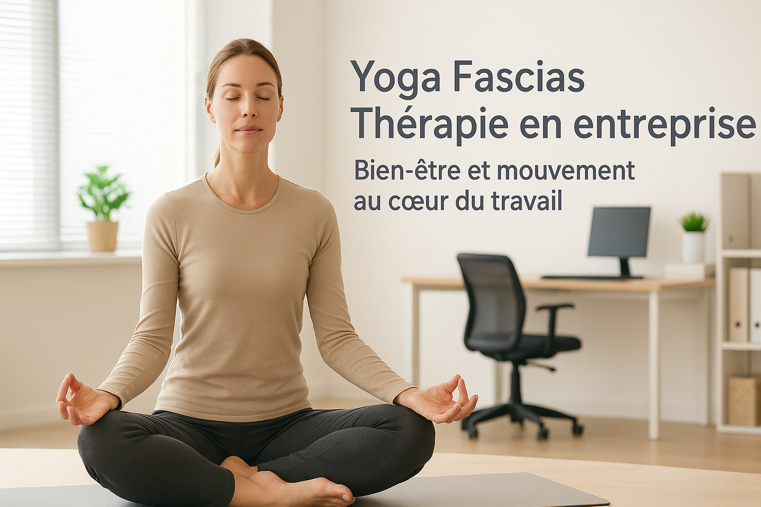le yoga fascias thérapie permet aux salariés de se détendre et de réparer ses muscles sollicités par le travail